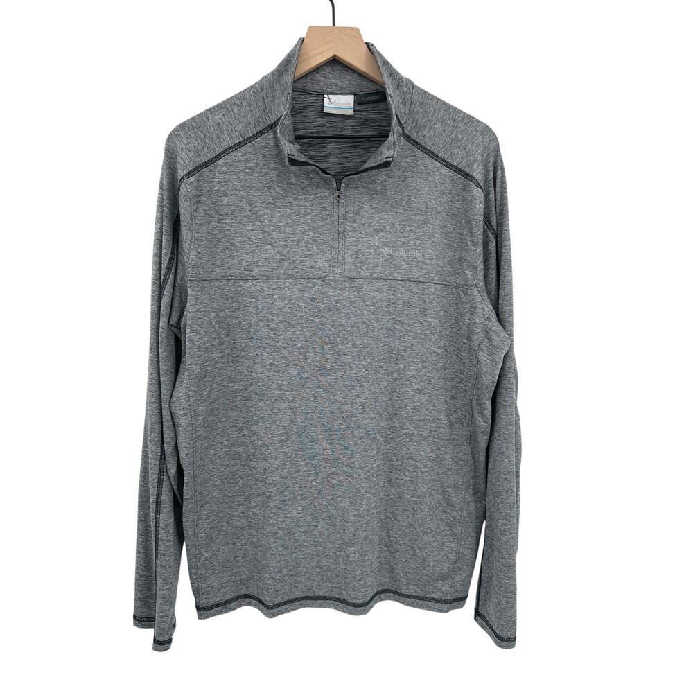 Columbia Gray Half Zipped Pull Over Long Sleeve Men’s Medium